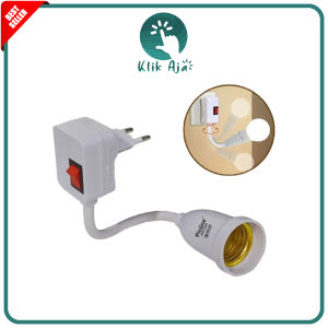 KlikAja88 Fitting Lampu Fleksibel Plus Switch On/Off Colokan Ke Listrik