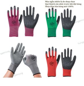 BTL3 - bao tay lao động chất liệu phủ cao su tự nhiên kim dệt chống nhăn chống trượt chống trầy xước chịu nhiệt