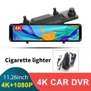 S18 4K Dual Cams Dash Cam 11.26" Mirror Car DVR with WIFI GPS ADAS BSD Function 24H Parking Monitor Rearview Mirror Black Box