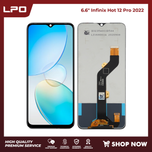 LPO Cellphone LCD 6.6 inches Compatible with Infinix Hot 12 Pro 2022 X668C with Digitizer Replacement Fully Assembly
