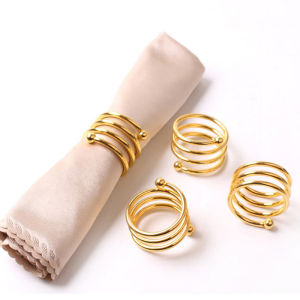 [Alex Do] Hot Sale 1PC Creative Metal Napkin Ring Button Ring Napkin Western Buckle Napkin Ring