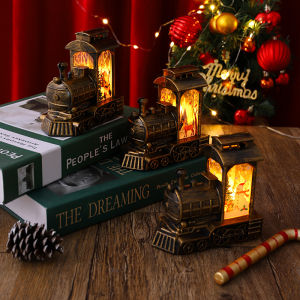 Yo-Fun Christmas Train Lamp Glowing Luminous Drives Train Night Lights Snowman/santa Claus Led Decorations Christmas Creative Gifts Ornaments