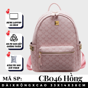 Balo Da Thời Trang Balô da Lv Da Pu Cao Cấp Balo mc Cặp Đi Học Đi Chơi Balo Đựng Laptop 14 Inch CATTIE CB041