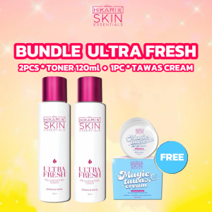 SET OF 2PCS Hikari Ultra Fresh Rejuvenating Big Toner with Magic Tawas Cream