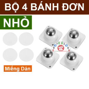 Combo 4 Bánh Xe Xoay 360 Độ Mini Chuyên Dụng Cho Đồ Nội Thất