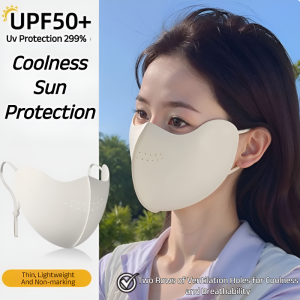 Protective Mask Waterproof No Strangulation of the Ear Washed Ice Silk Mask Non-irritating Adjustable