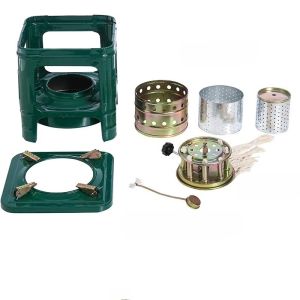 Portable Oil Heater Stove 8-Wicks OutdoorCooking Stove Lightweight for Camping Hiking BBQ Picnic Manual Cooking Burner