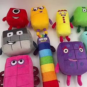 HJK NEW Numberblocks Plush Toys Colorful Number Blocks Stuffed Toys For Children Kids Dolls