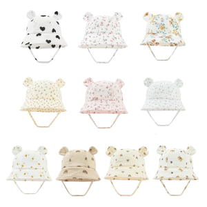 หมวกใส่ตกปลาผ้าฝ้ายหมวกทรงสูงเบบี้นุ่มสีเข้มของฤดูใบไม้ร่วงหมวกกันแดดเด็กหญิงเด็กชายปานามาสำหรับเด็กวัยหัดเดินฤดูร้อน