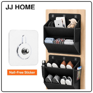 【JJ HOME】Wall-Mounted Shoe Organizer / Adhesive Fabric Storage Bag for Shoes RV and Home Accessories
