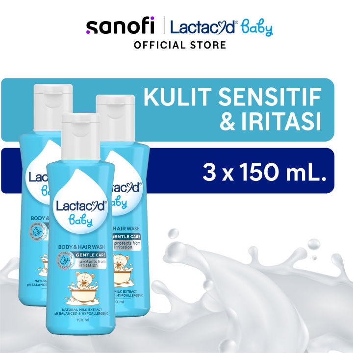 Paket isi 3] Lactacyd Baby Gentle Care 150ml Sabun Bayi