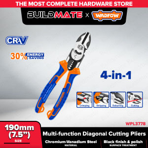 BUILDMATE Wadfow 8"/200MM Multi Function Combination Pliers WPL1778 | 7.5" /190MM Diagonal Cutting Pliers WPL3778 WHT
