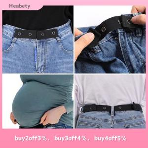 Heabety Belts for Women Buckle-free Elastic Invisible for Jeans Belt Without Buckle Easy Belts Men Stretch No Hassle Belt