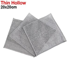 Polocat 【🔥Low Price🔥】1/10pcs Thickened Steel Wire Cleaning Cloths Kitchen Pan Pot Dishes Rags Napery Cloth Double -layers Non-stick Oil Dishcloths Wholesale