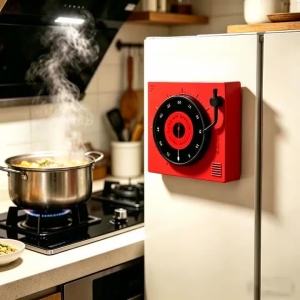 FFBH Chronometer Visual Digital Timer  Adsorption Kitchen Clock ConvenientTimer Mechanical Home Child Alarm Clock Q9Z6P