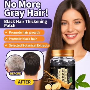 Anti Gray Hair Capsules Hair Growth Supplement Natural Ginseng Herbal Extract for Dense Black Hair Stops Greying 黑发片