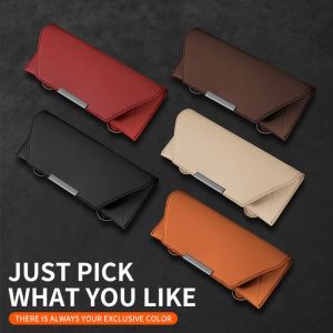 JURHOMIE Auto Close Car Glasses Holder Multi-Function Back Splint Sunglasses Clip High Quality Stable Car Sunglasses Case Car