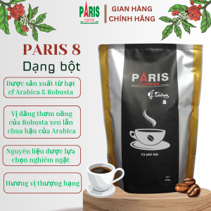 Cà phê bột pha phin - Paris coffee No.8 - Đậm mạnh hương thơm đặc trưng lưu luyến (500g)