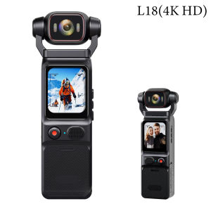 4K high-definition touch screen with anti-shake lens rotatable and portable pocket video and audio recorder for sports.