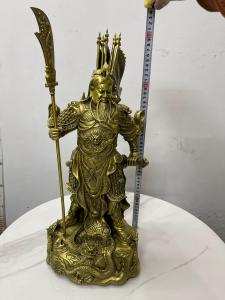 Tượng Quan Công Ngũ Cờ Bằng Đồng Phong Thủy Cao 50cm Rộng 21cm nặng 55kg