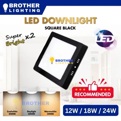 High Grade 12W/18W/24W LED Surface Downlight Celling Light White Frame 7inch/9Inch/12Inch Round (Daylight/Cool White/Warm White)