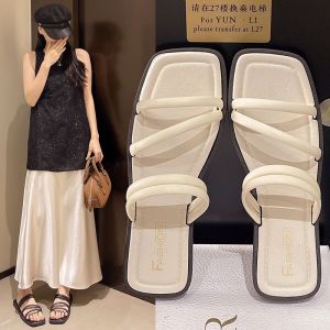 [Free Shipping] Outdoor thin-strap sandals and slip-on shoes 2025 summer new Korean style fashion versatile skirt