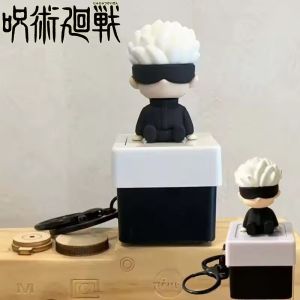 Jujutsu Kaisen Keychain Key Gojo Satoru Anime Pendant Sounds Glowing Fidget Toy Cute Bag Charms Small Trinket Kids Toys Gifts