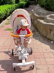 LJThickened Cotton Pad Baby Stroller Universal Seat Cushion Autumn Winter PlaykidsX6 Series Child Carrier Comfortable Soft Material