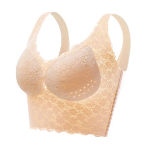 Seamless Lace Underwear Push Up Vest Bra Plus Size M-7XL Wirefree Vest Bra For Women Sleeping Bra Beauty Back Sports Vest Bra2026