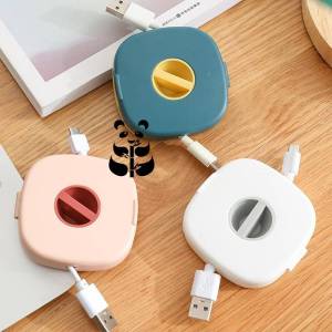 กล่องเก็บหูฟังสายเคเบิ้ลแบบพกพา USB สายชาร์จ keep charge สายชาร์จ หูฟัง เก็บสาย ไม่พัน ไม่งอ