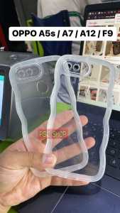 Softcase Gelombang Bening ( OPPO A5S / A12 / A7 / F9 ) Clear Case Casing Handphone - PGC SHOP