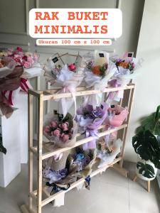 Rak buket 3 susun ukuran 100 x 100 cm / Rak Buket minimalis / Rak buket simpel AestheticRak buket 3 susun ukuran 100 x 100 cm / Rak Buket minimalis / Rak buket simpel Aesthetic