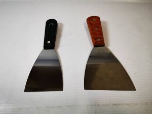 Scrapper Stainless Steel/Grill Burger Flipper 10cm7.5cm/Shovel Wood Handle