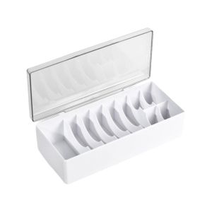 KEQI 10 Grids Lash Extension Storage Box Dust-proof Clear Cover Nail Tools Craft Organizer Case Professional Space Saving Nail Accessories Storage Tools Beauty Professionals