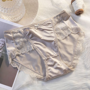 M~ 2XL Size Women High Quality French Style Silk Soft Antibacterial Underwear panty