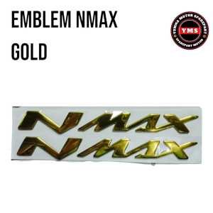 emblem nmax satu set silver dan gold emblem logo yamaha nmax