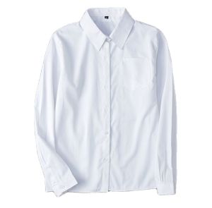 Kemeja Anak Cewek Polos Lengan Panjang Bahan Katun Model Slmfit Baju seragam sekolah