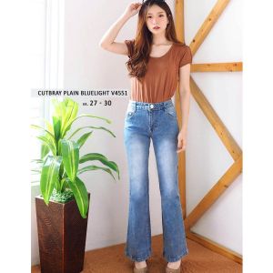 Celana Cutbray Jeans Wanita Terkini - Celana Cutbray Jumbo - Celana Cutbray Duyung - Cutbray Wanita Kancing Dua