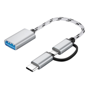 2 in 1 USB OTG Cable Adapter Micro USB Type C To USB Converter Cable for Android Tablet U Disk Data Sync