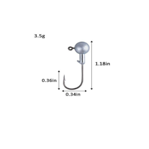 10PCS 2g 3.5g 5g 7g 10g 12g 14g 20g Crank Jig Head Fishing Hook Soft Plastic Worm Lure Hooks Cast