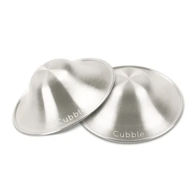 Cubble Trilaminate Silver Nursing Cups 1 Pair (2 Sizes) 999 Pure Silver - Heal Soothe and Protect Nipples