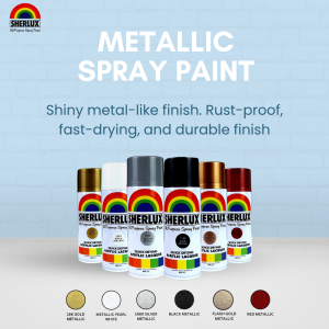 Sherlux All Purpose Spray Paint - Quick Drying Acrylic Super Metallic Series