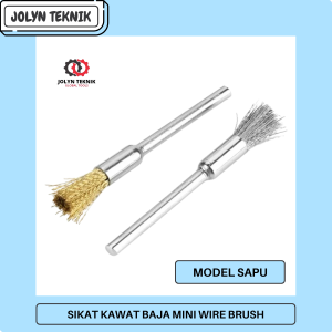 SIKAT KAWAT BAJA MINI MATA BOR  GRINDER WIRE BRUSH PEMBERSIH KOTORAN KARAT BESI ALUMUNIUM EMAS SILVER