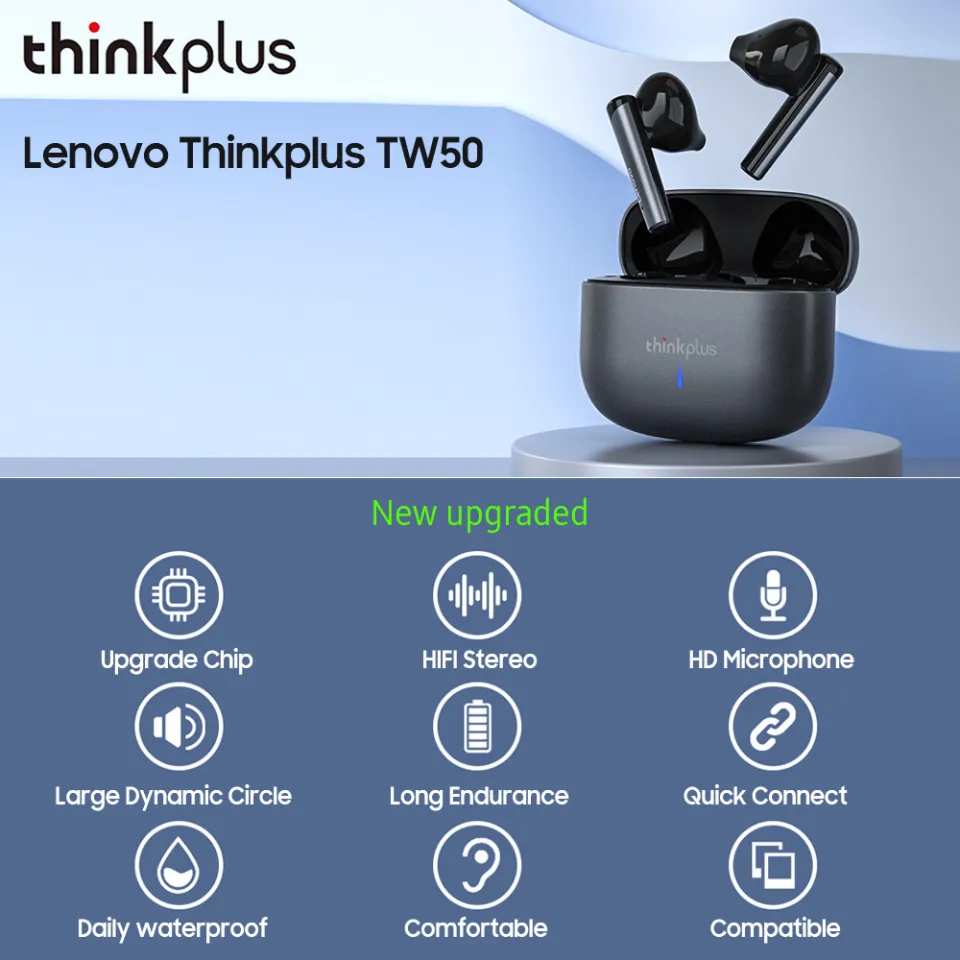 New Lenovo Thinkplus TW50 Wireless Earphone Matal material