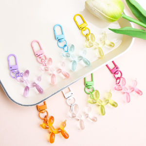5pcs Balloon Dog Pendant Colorful Cartoon Dog Keychain Bag DIY Pendant