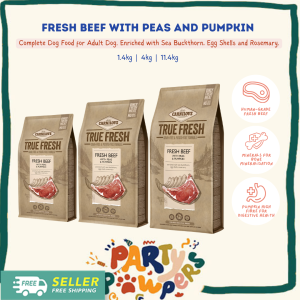 Carnilove True Fresh Dog Kibbles -  ONLY Fresh Meat Content Grain and Potato Free Complete Diet | 1.4kg/4kg/11.4kg