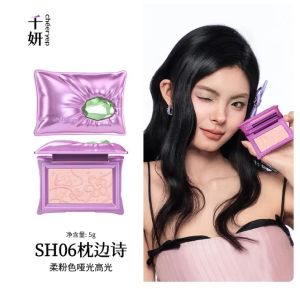 Cherry Ep Highlighter Powder Set: Bronzer Contour Blush Shimmer Highlighter – long-lasting brightens the skin and enhances your makeup.