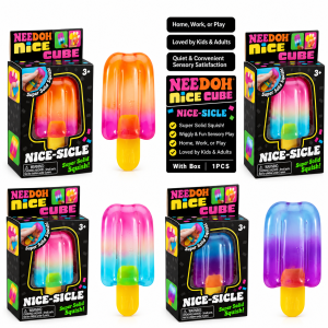 NeeDoh Nice Popsicle Squishy Fidget Toy Jellyfish Squeeze Product &amp Popsicle Squishy Stress Relief Relax Squishy Anti-Anxiety Squeeze Object For FocusStress Relief Slime Toys