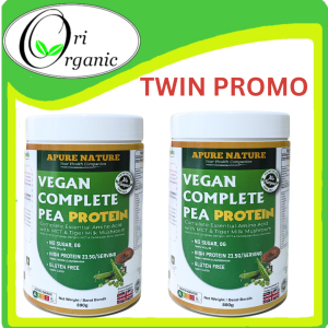 2x APURE NATURE Organic Pea Protein 800g – HALAL Gluten-Free Plant Protein – EXP 08/2027 Vegetarian