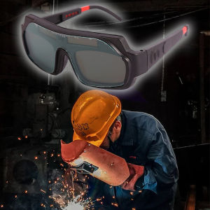 Solar Auto Dimming Welding Goggles for Argon Arc Welding Eye Protection with Adjustable Fit and Clear View